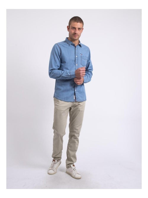 Camisa de manga larga efecto denim DENVIK - Kiabi