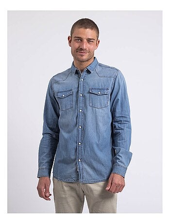 Camisa de manga larga efecto denim DERKO