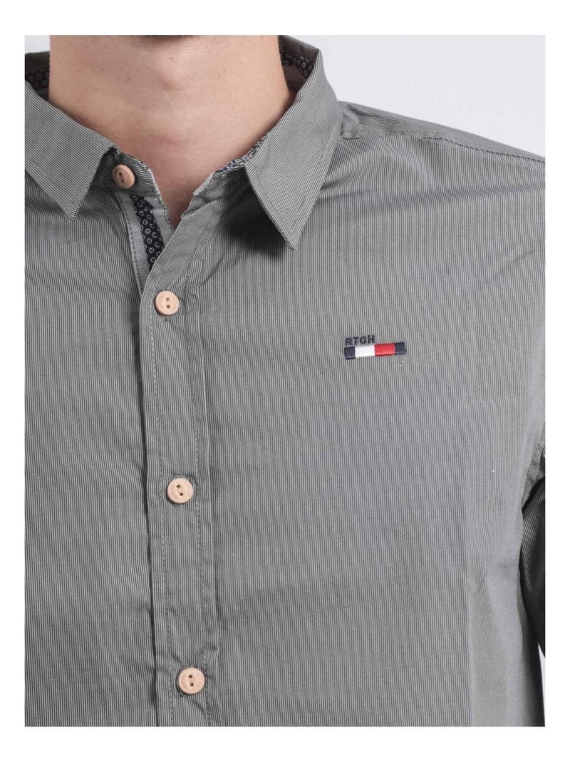 Camisa de manga larga estampada TAMOX Gris - Kiabi