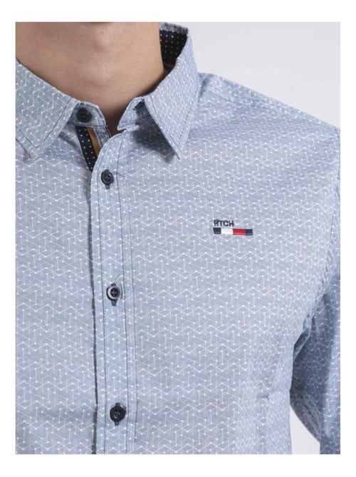 Camisa de manga larga estampada TERALIX - Kiabi Camisa de manga larga estampada TERALIX - Kiabi
