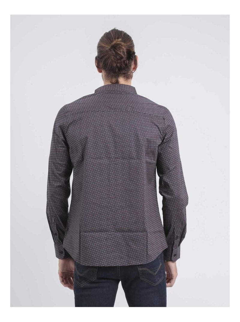 Camisa de manga larga estampada TRIXI Azul marino - Kiabi