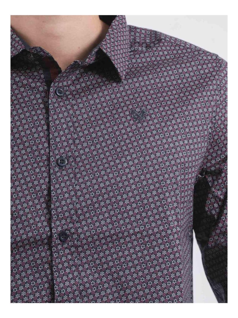 Camisa de manga larga estampada TRIXI Azul marino - Kiabi