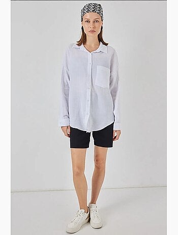 Camisa de manga larga extragrande con botones bdart