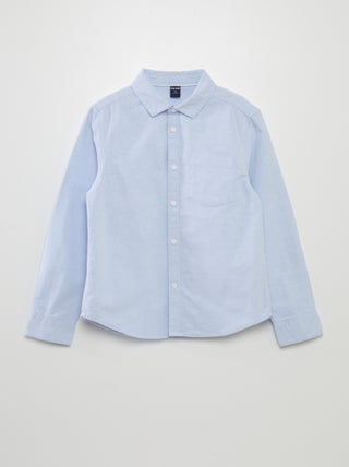 Camisa de manga larga oxford