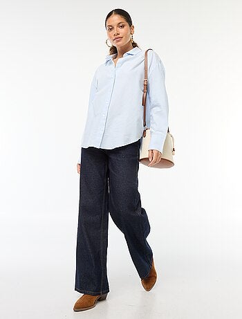 Camisa de manga larga oxford