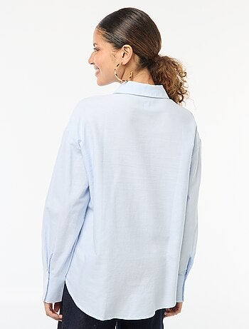 Camisa de manga larga oxford