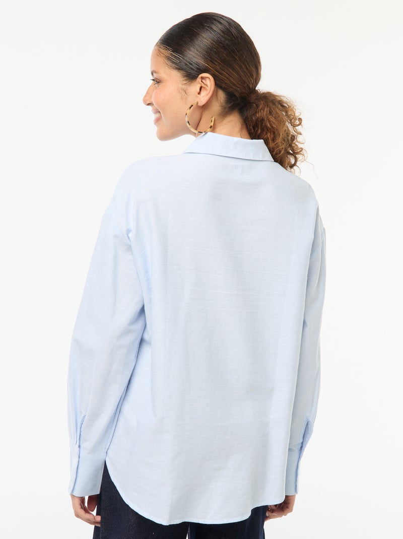 Camisa de manga larga oxford Azul - Kiabi