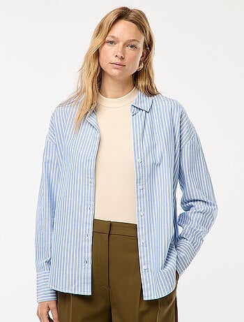 Camisa de manga larga oxford