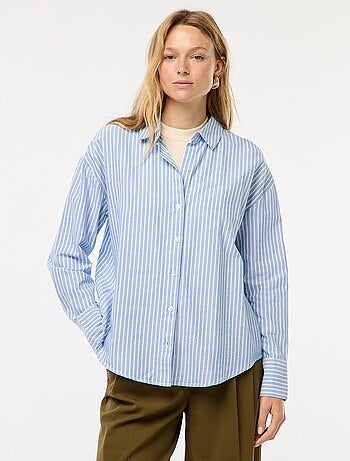 Camisa de manga larga oxford