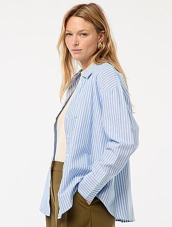 Camisa de manga larga oxford