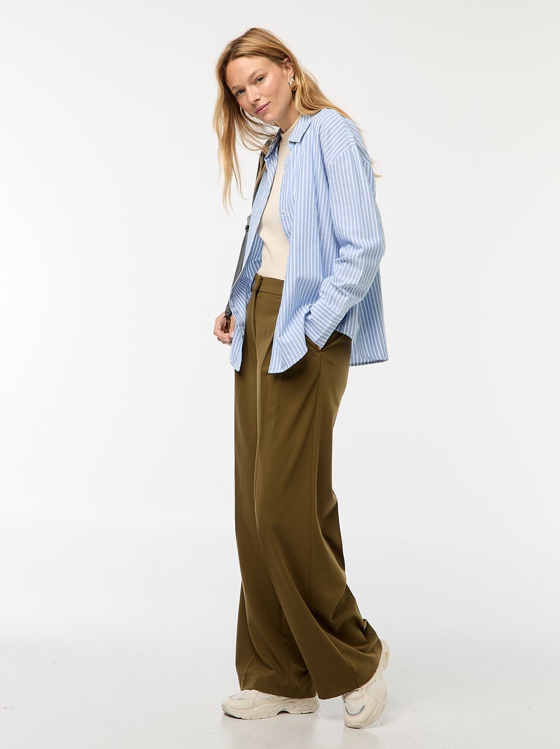 Camisa de manga larga oxford Azul - Kiabi