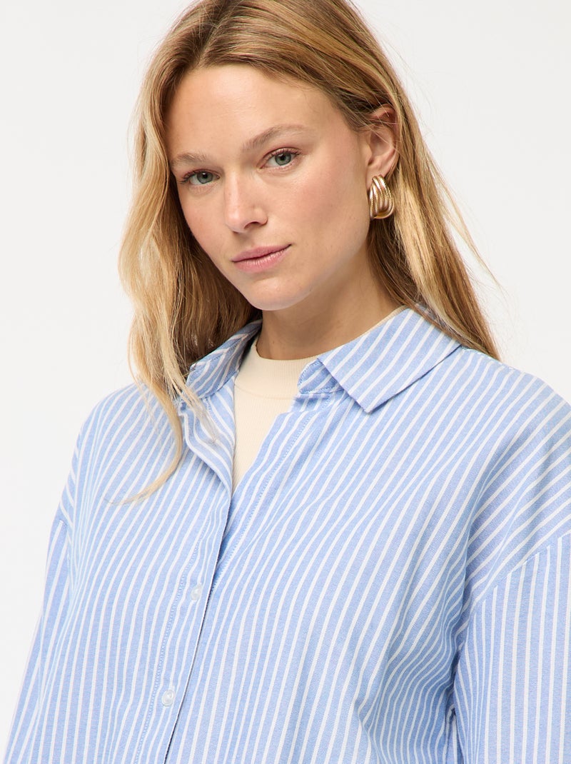 Camisa de manga larga oxford Azul - Kiabi