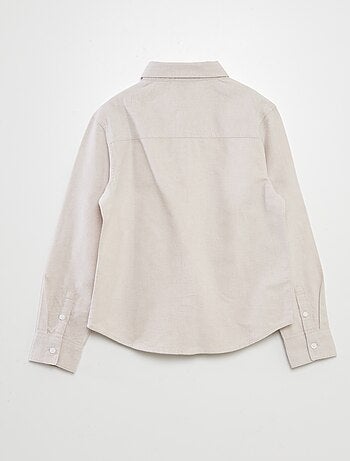 Camisa de manga larga oxford