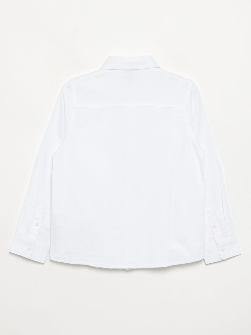 Camisa de manga larga oxford Blanco - Kiabi