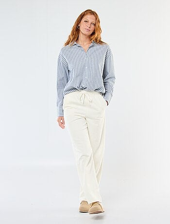 Camisa de manga larga oxford