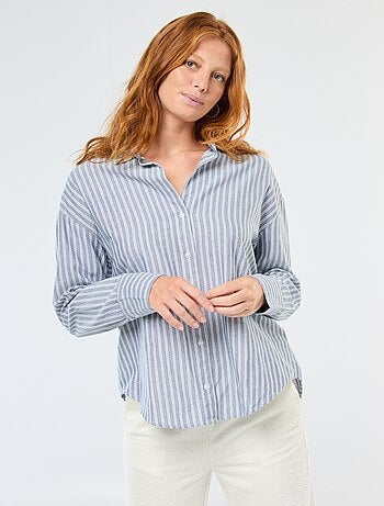 Camisa de manga larga oxford