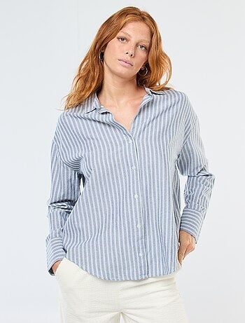 Camisa de manga larga oxford