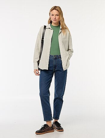 Camisa de manga larga oxford