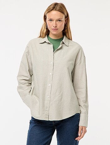 Camisa de manga larga oxford