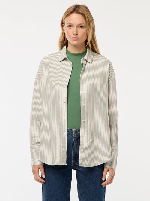Camisa de manga larga oxford - Kiabi