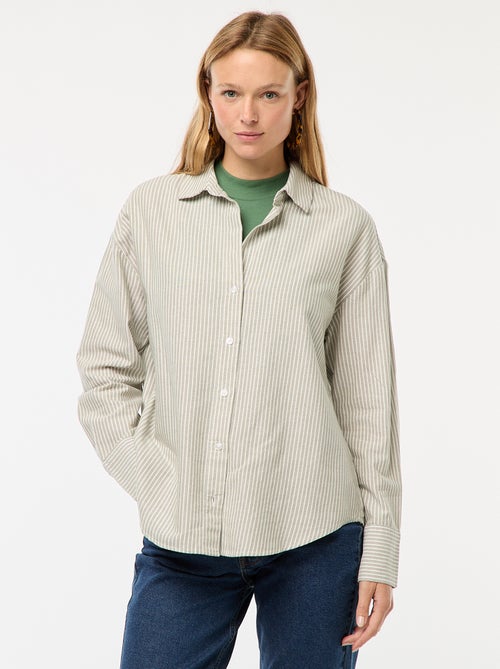 Camisa de manga larga oxford - Kiabi