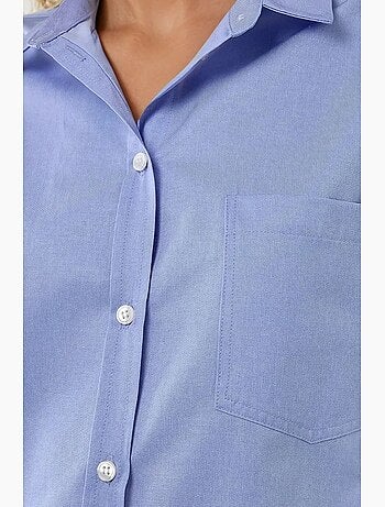 Camisa de manga larga texturizada de lino de corte regular hiccup