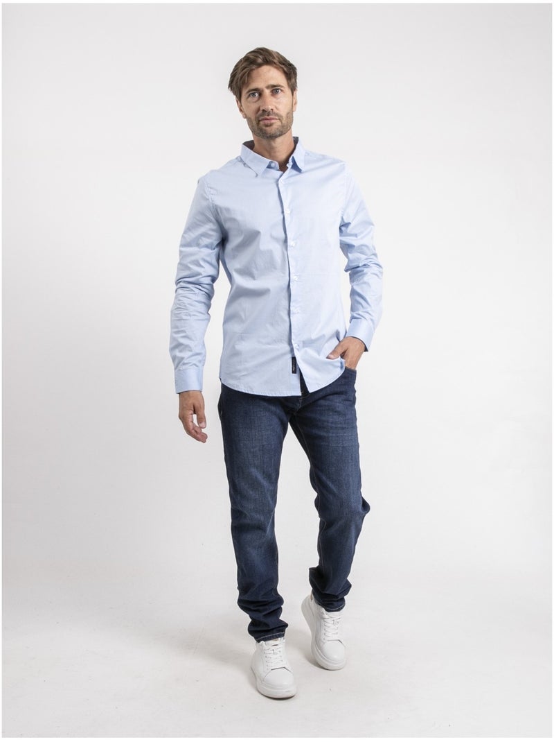 Camisa de manga larga TILSON Azul cielo - Kiabi