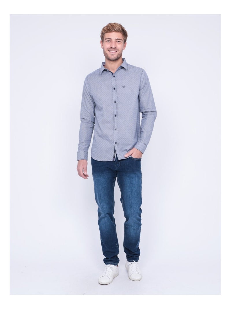 Camisa de manga larga TRIKMO Azul marino - Kiabi