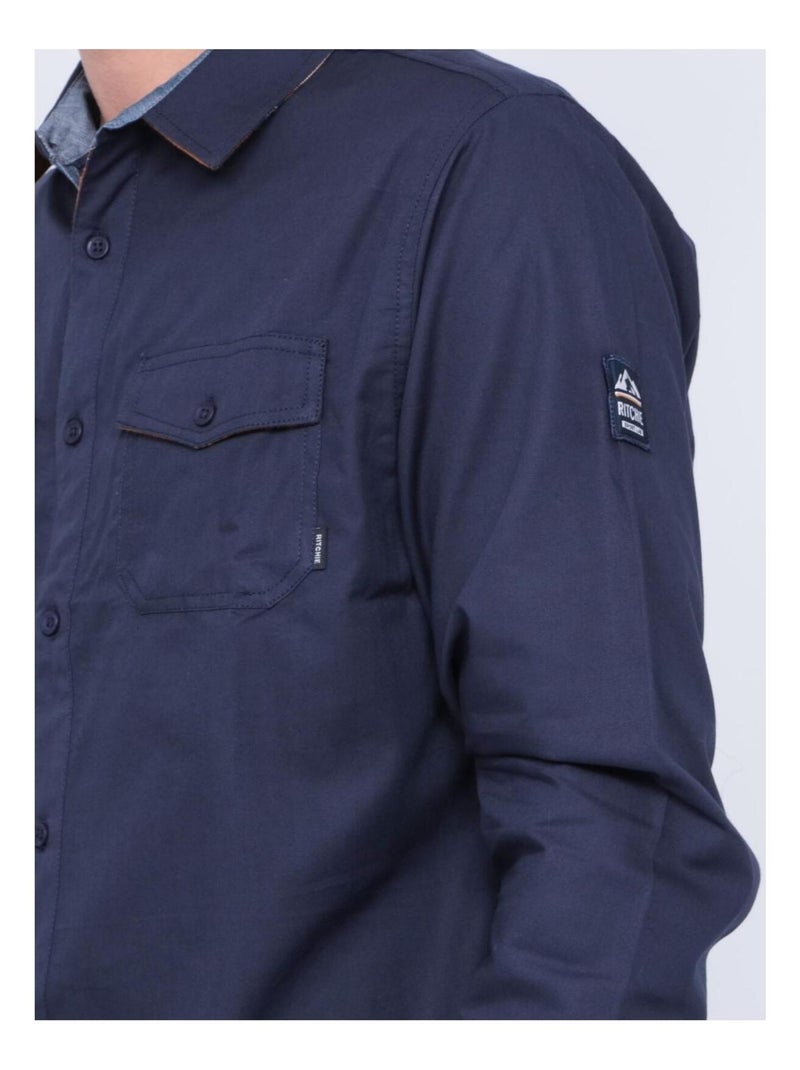 Camisa de manga larga TYREX Azul marino - Kiabi