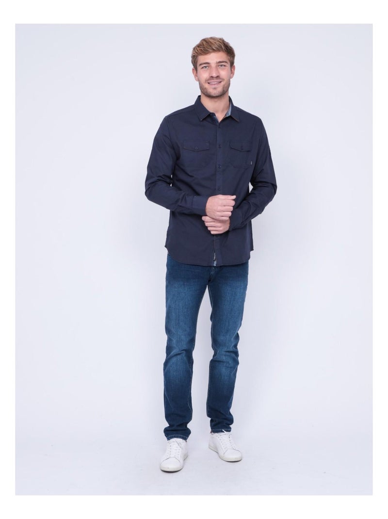 Camisa de manga larga TYREX Azul marino - Kiabi
