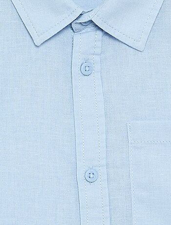 Camisa de manga larga y bolsillo en el pecho