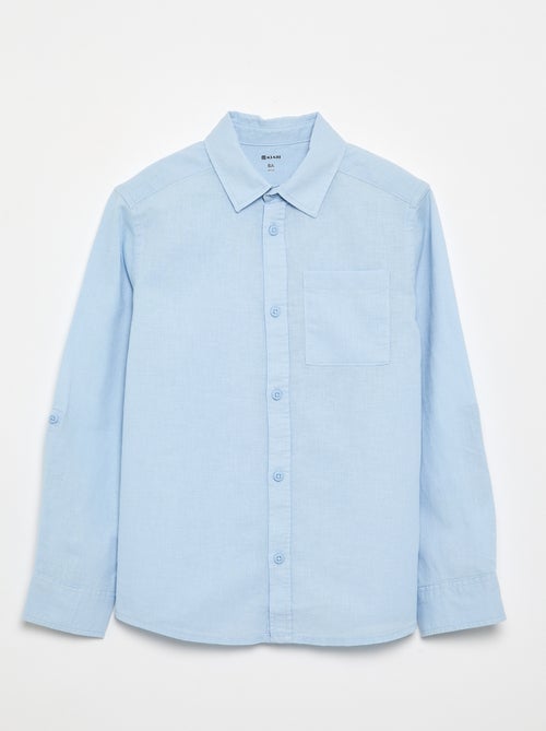 Camisa de manga larga y bolsillo en el pecho - Kiabi