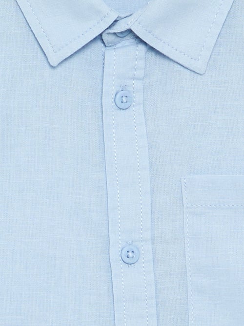 Camisa de manga larga y bolsillo en el pecho - Kiabi