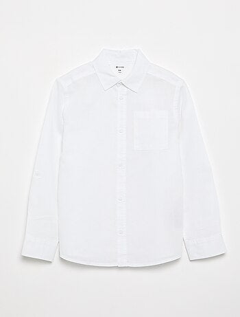 Camisa de manga larga y bolsillo en el pecho
