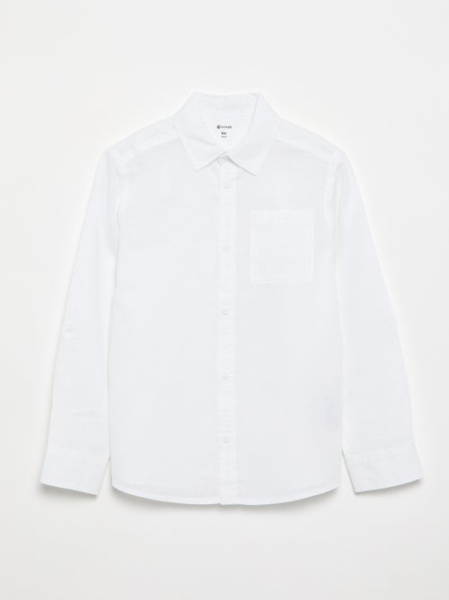 Camisa de manga larga y bolsillo en el pecho - Kiabi