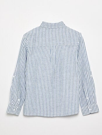 Camisa de manga larga y bolsillo en el pecho