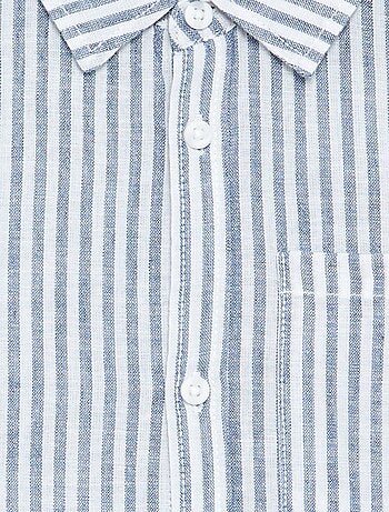Camisa de manga larga y bolsillo en el pecho
