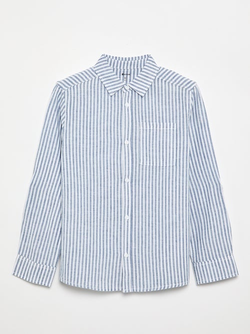 Camisa de manga larga y bolsillo en el pecho - Kiabi