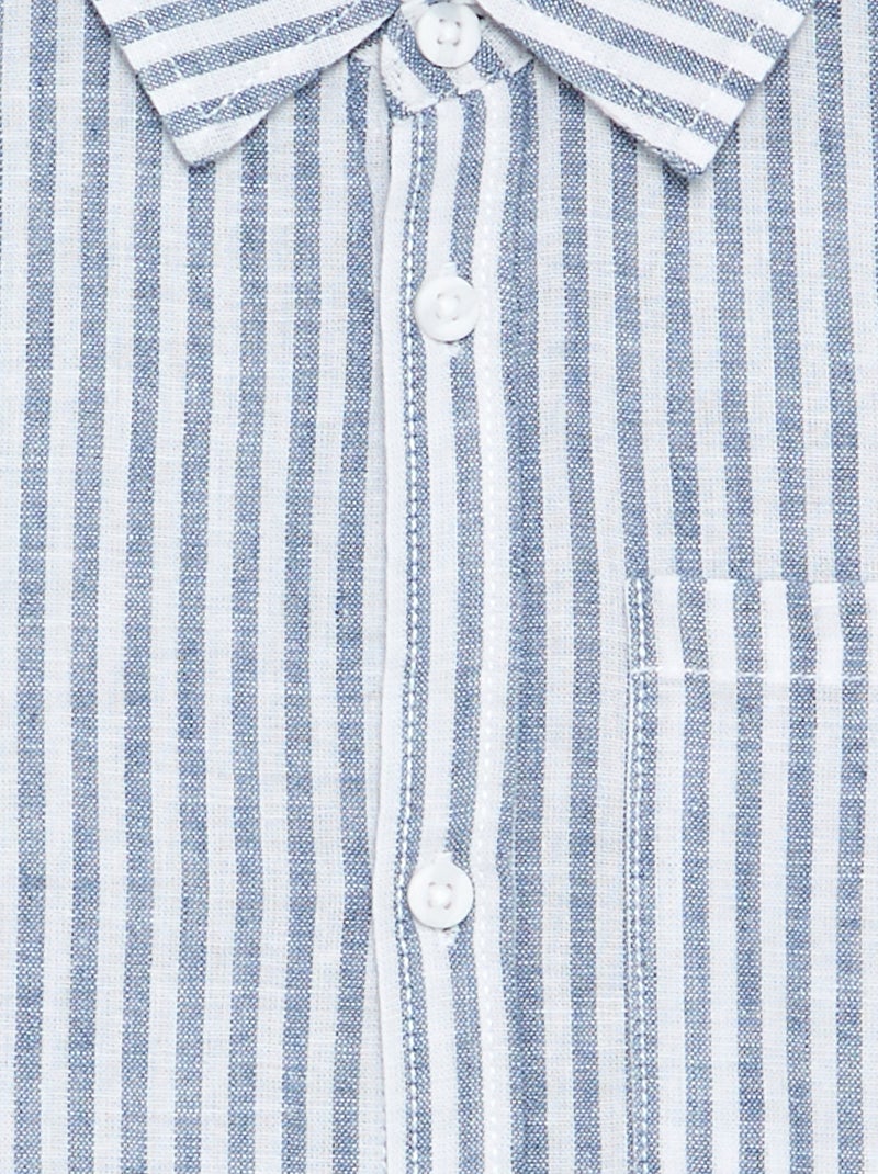 Camisa de manga larga y bolsillo en el pecho Blanco - Kiabi