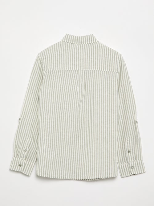 Camisa de manga larga y bolsillo en el pecho - Kiabi