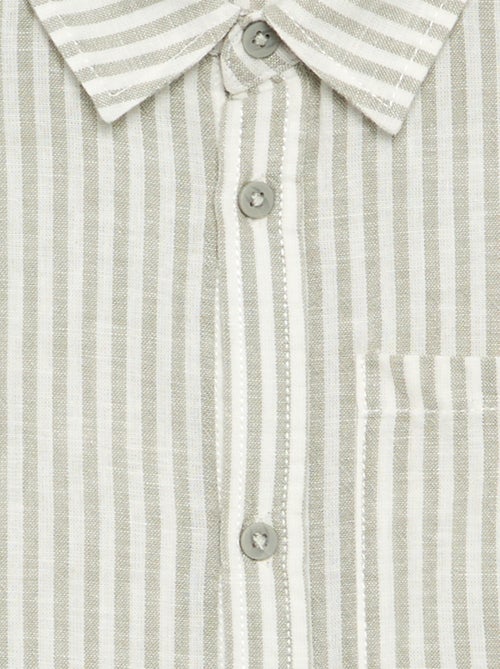 Camisa de manga larga y bolsillo en el pecho - Kiabi
