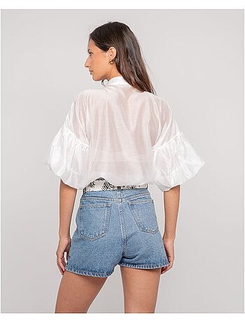 Camisa de mangas globo OTELA