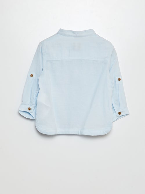 Camisa de material ligero con cuello mao - Kiabi