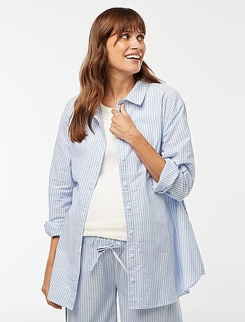 Camisa de maternidad a rayas