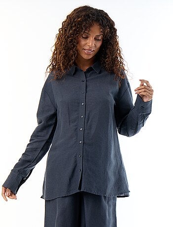 Camisa de maternidad de lino mezclado