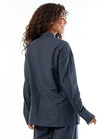 Camisa de maternidad de lino mezclado