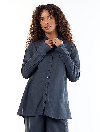 Camisa de maternidad de lino mezclado