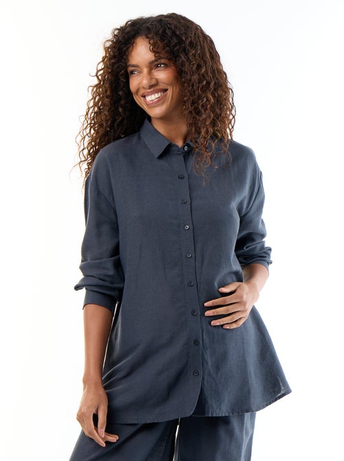 Camisa de maternidad de lino mezclado - Kiabi