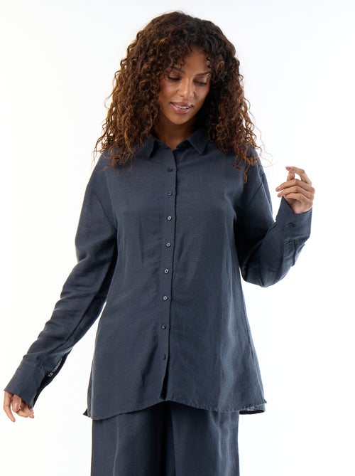 Camisa de maternidad de lino mezclado - Kiabi