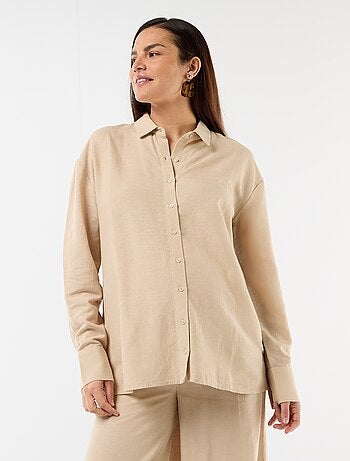 Camisa de maternidad de lino mezclado
